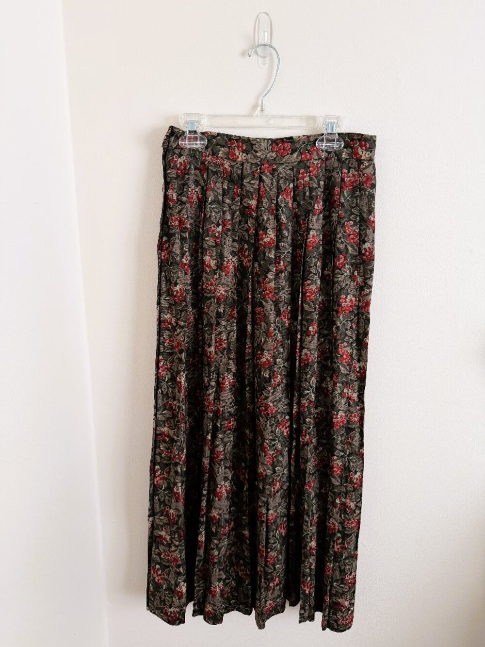 Vintage Components by Susan Briston Maxi Pleated Skirt Woodland Size 4